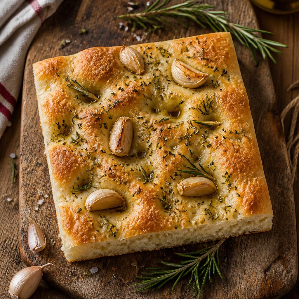 Garlic focaccia